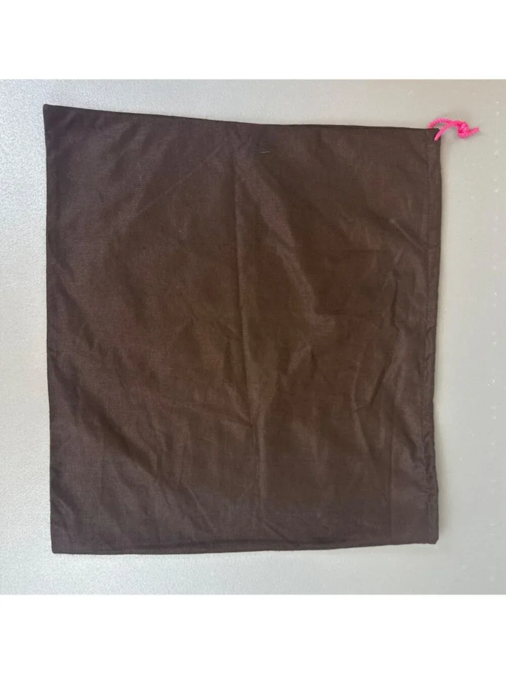 Kate Spade New York Purse Dust Bag Brown Drawstring Pink Cord 17x19 Large